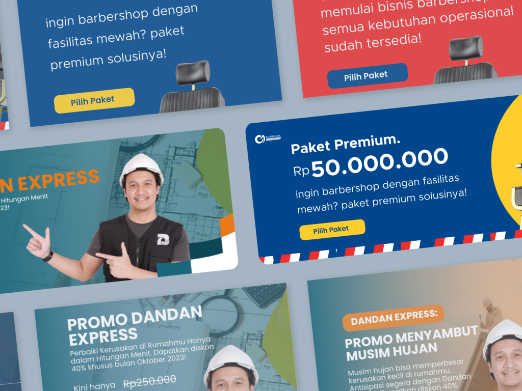 Blue Professional Presentation Mockup Blog Banner