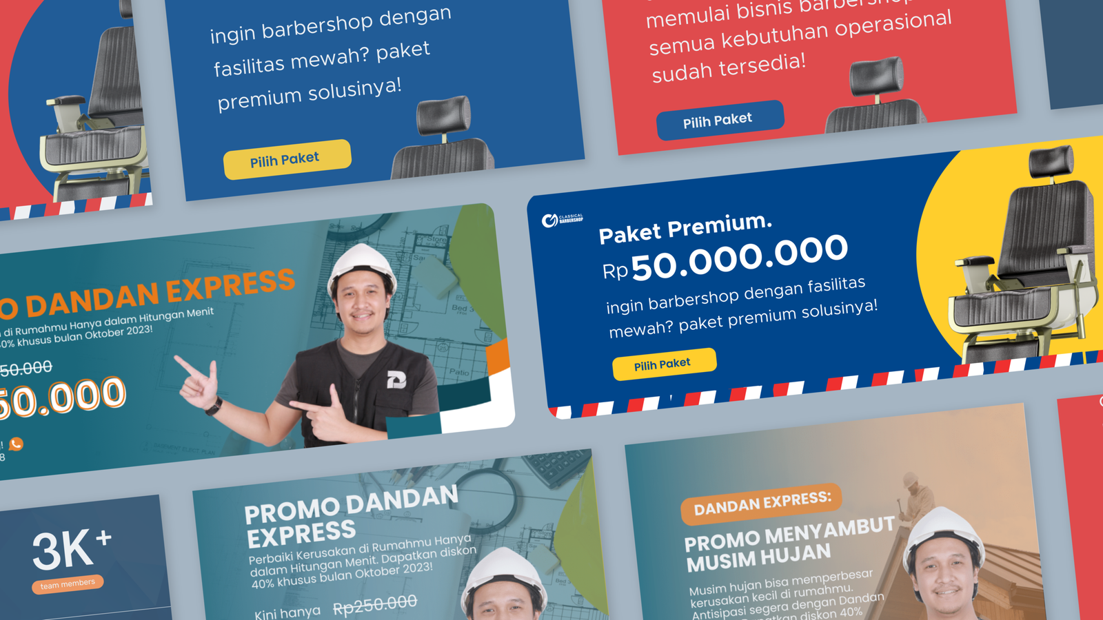 Blue Professional Presentation Mockup Blog Banner